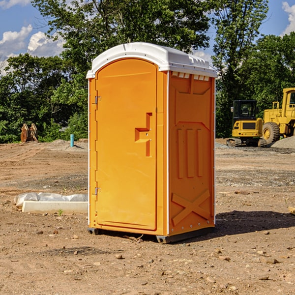 how often are the portable restrooms cleaned and serviced during a rental period in Tanner AL